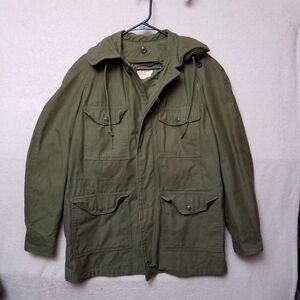 Vtg Army Green Jacket 1966 OG 107 COLD WEATHER FIELD COAT Small‎ Long Military